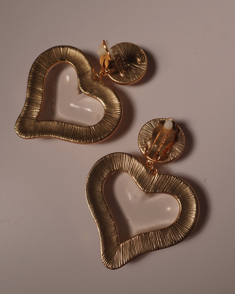 Vintage Bubble Heart Drop Earrings