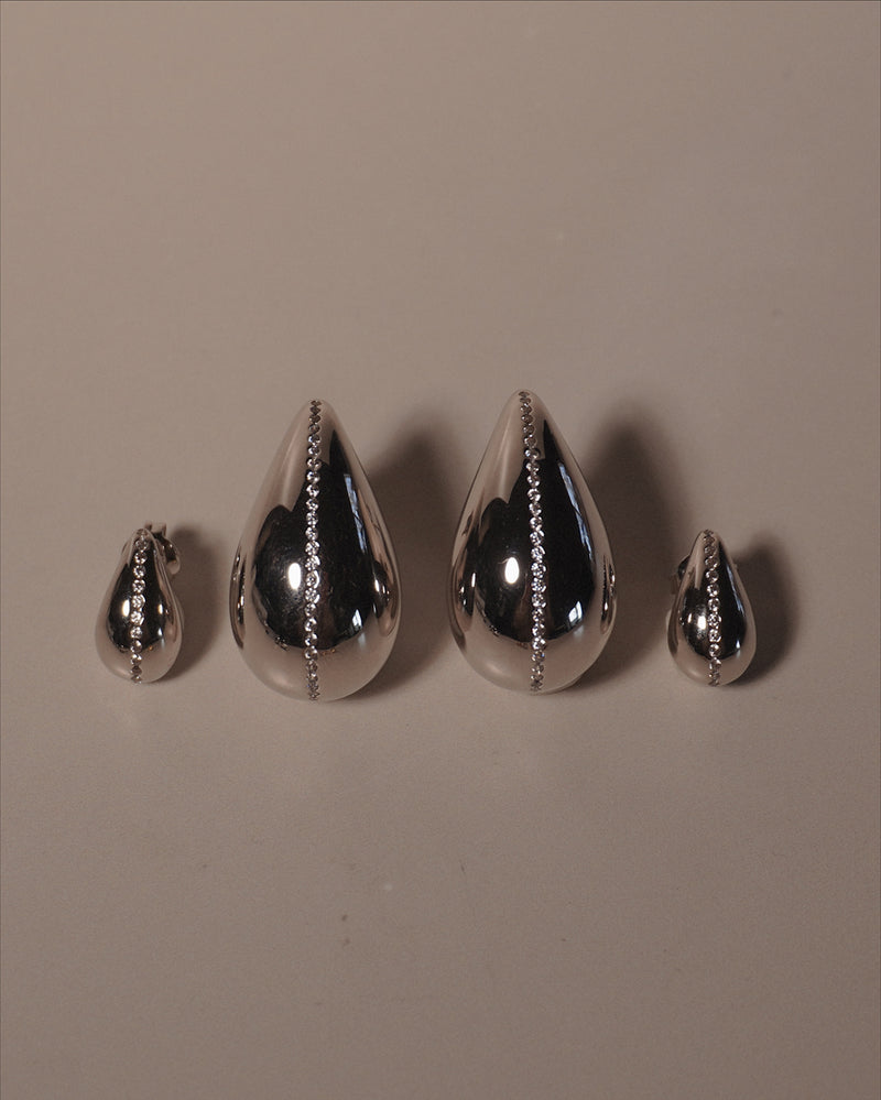 Hera Small Drop Earrings Silver