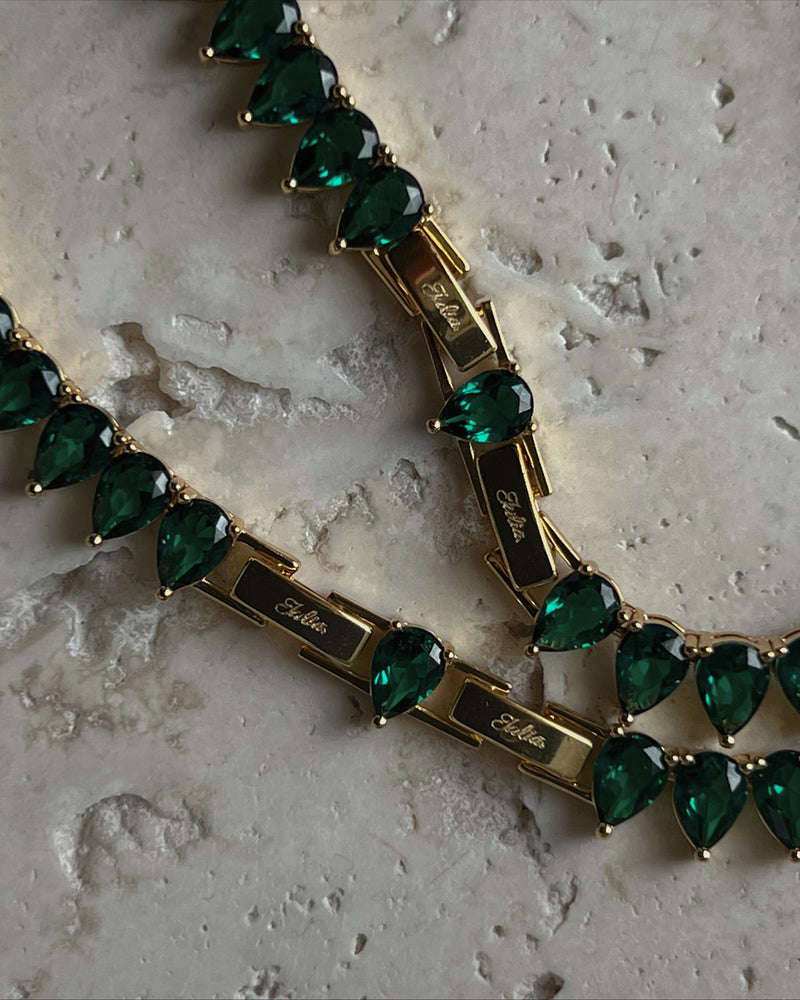 Ally Tennis Necklace (Emerald)