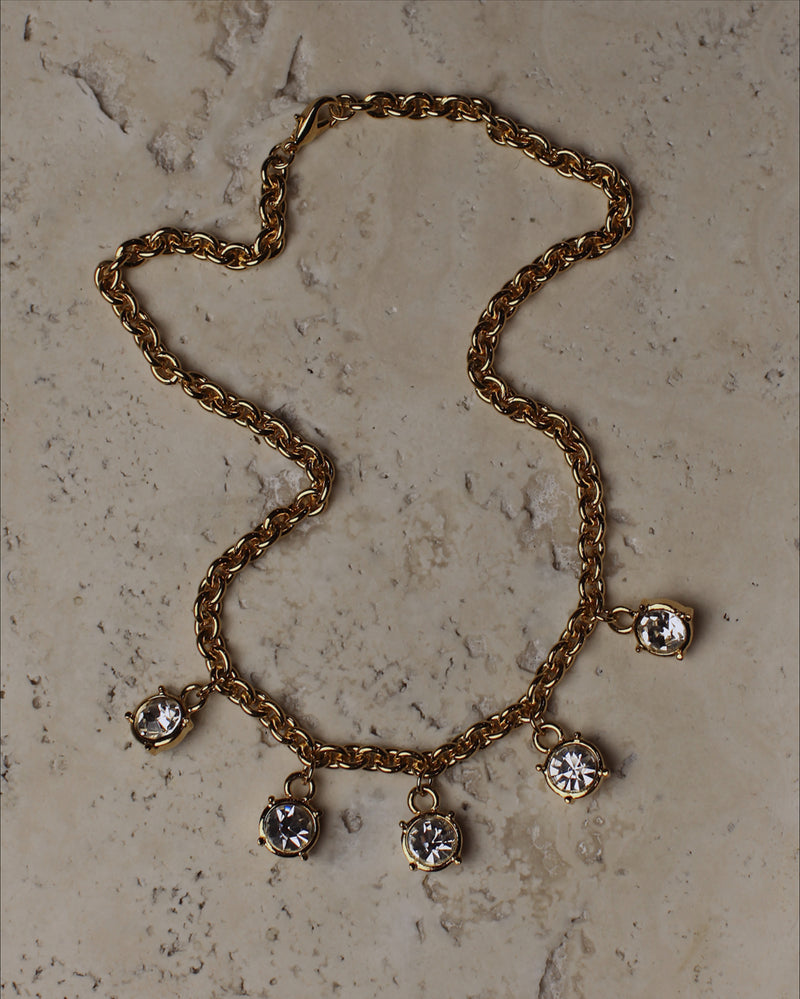 Vintage CZ Drop Necklace