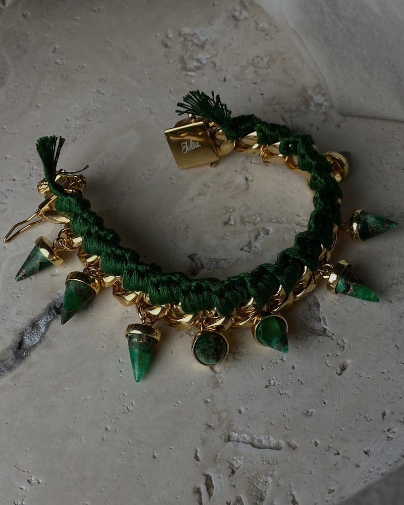 Izzy Woven Bracelet (Green)