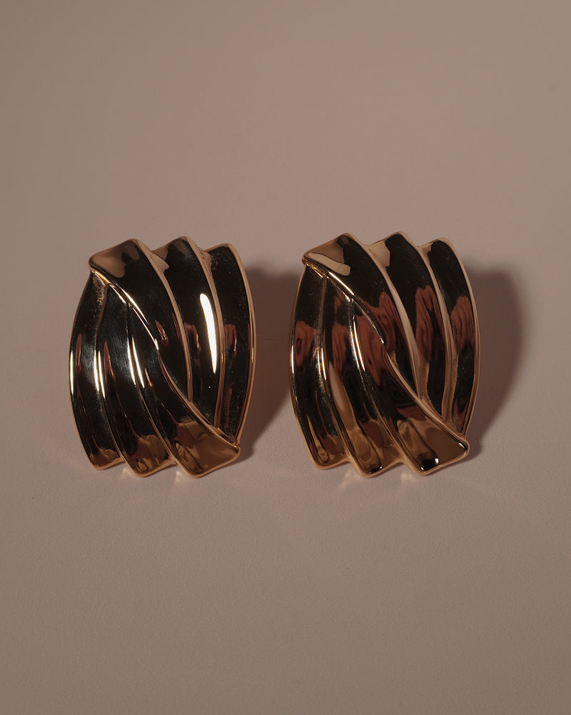 Vintage 80's Modernist Sheet Earrings