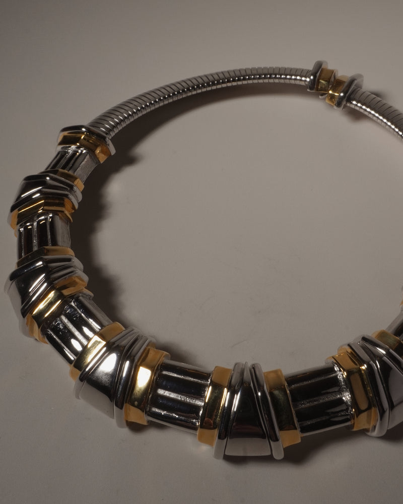 VINTAGE 80'S CHUNKY TWO-TONE NECKLACE