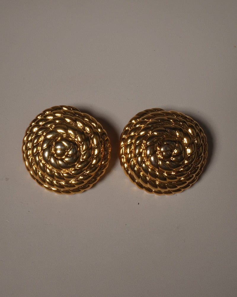 Vintage 80's Rope Button Clip Ons