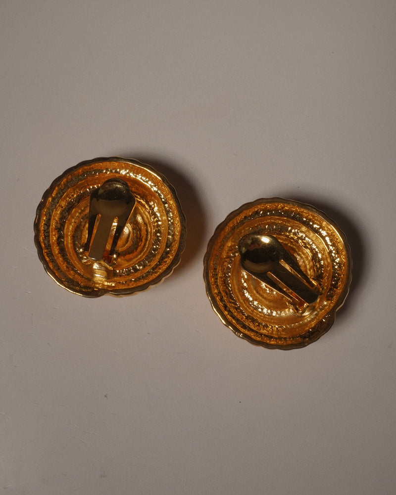 Vintage 80's Rope Button Clip Ons