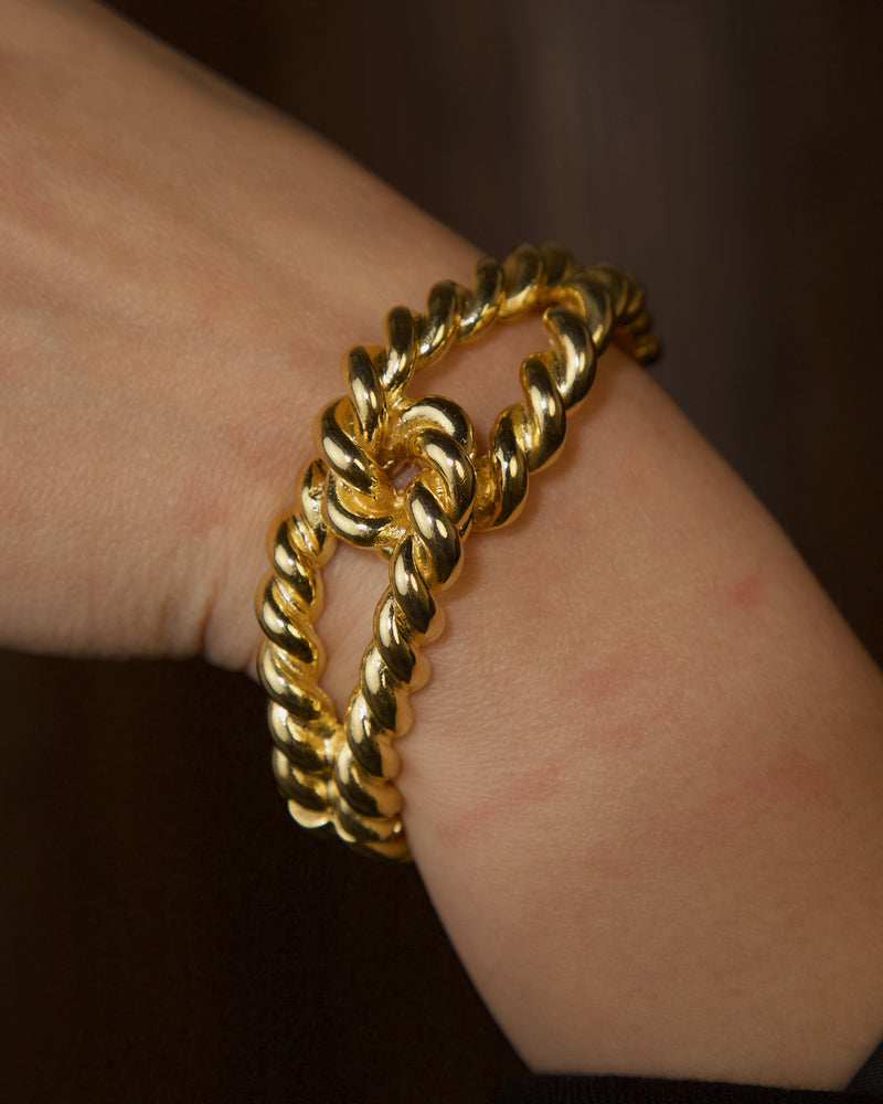 Vintage 80's Rope Hinged Cuff