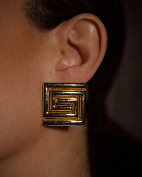 Vintage 90's Square Earrings