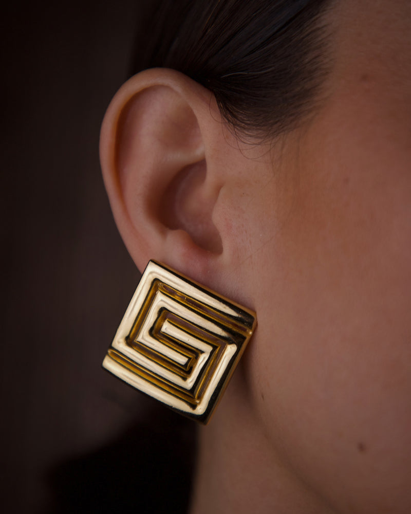 Vintage 90's Square Earrings