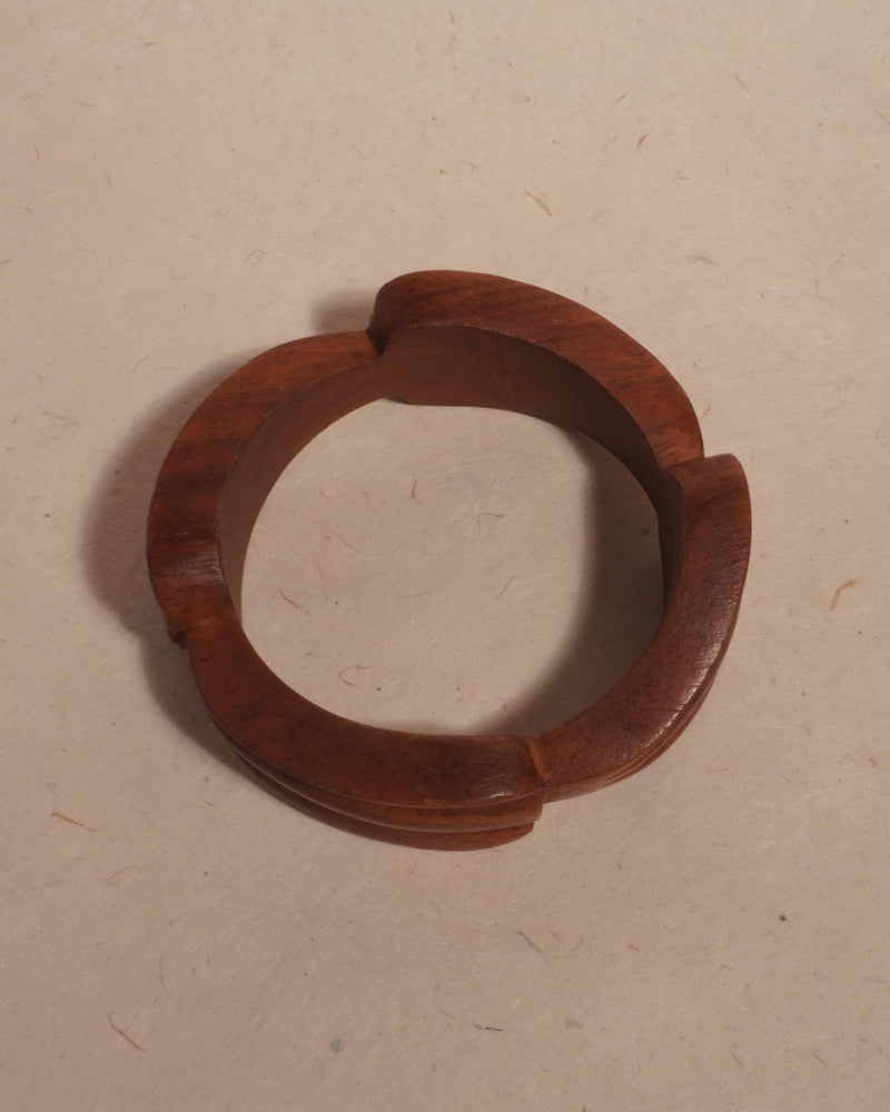 VINTAGE ABSTRACT MCM WOOD BANGLE