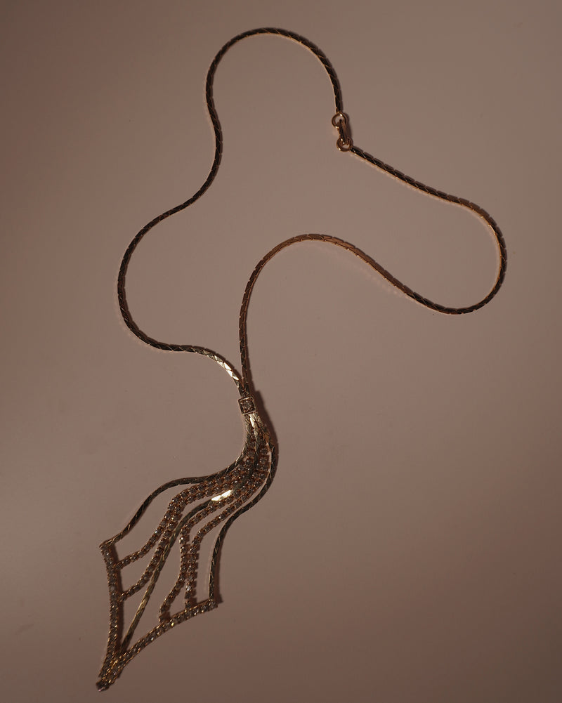 Vintage AD Flat Chain Statement Necklace