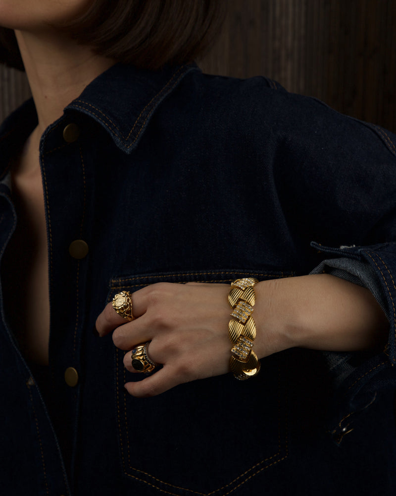 VINTAGE AD RIBBED BRACELET