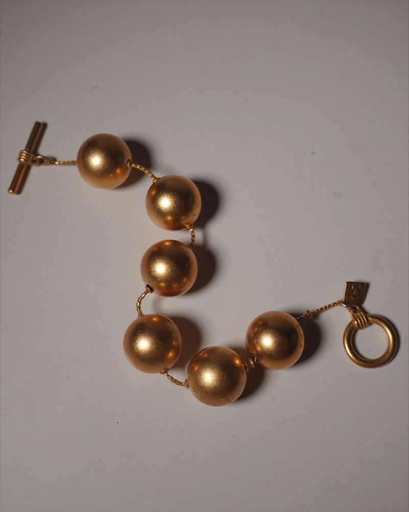 Vintage AK Matte Gold  Ball Bracelet