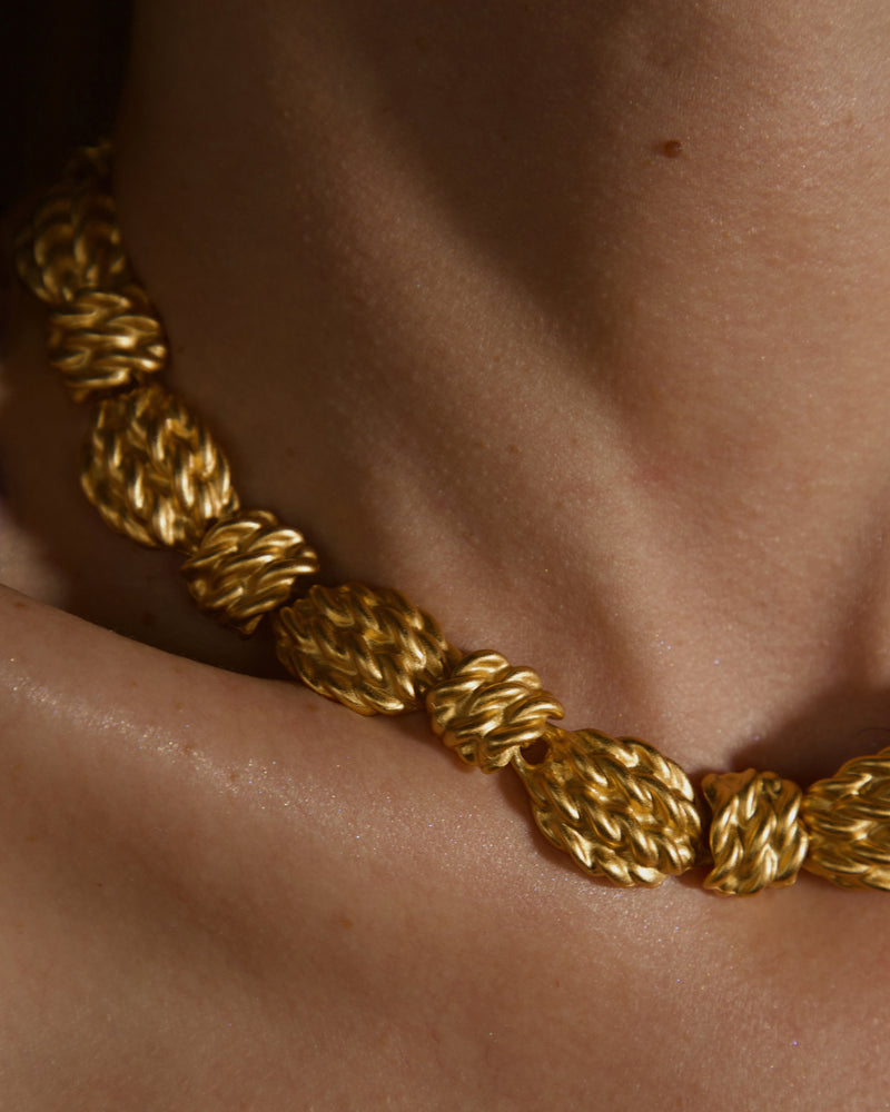 Vintage AK Matte Rope Link Necklace