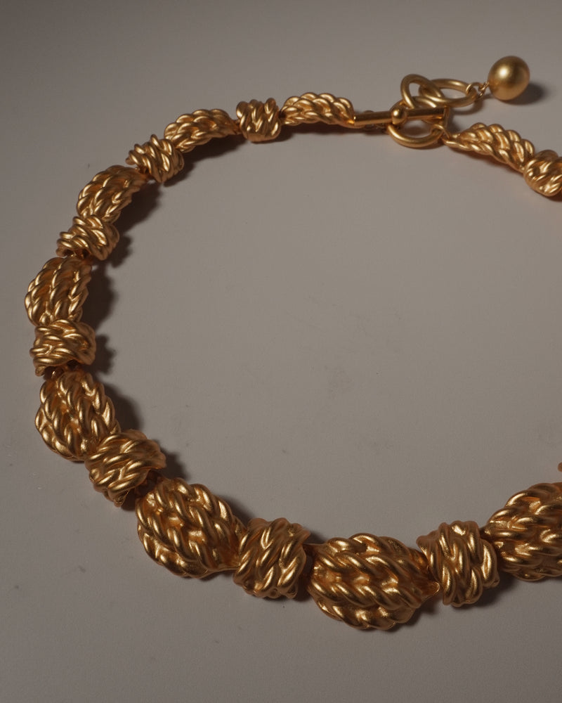 Vintage AK Matte Rope Link Necklace