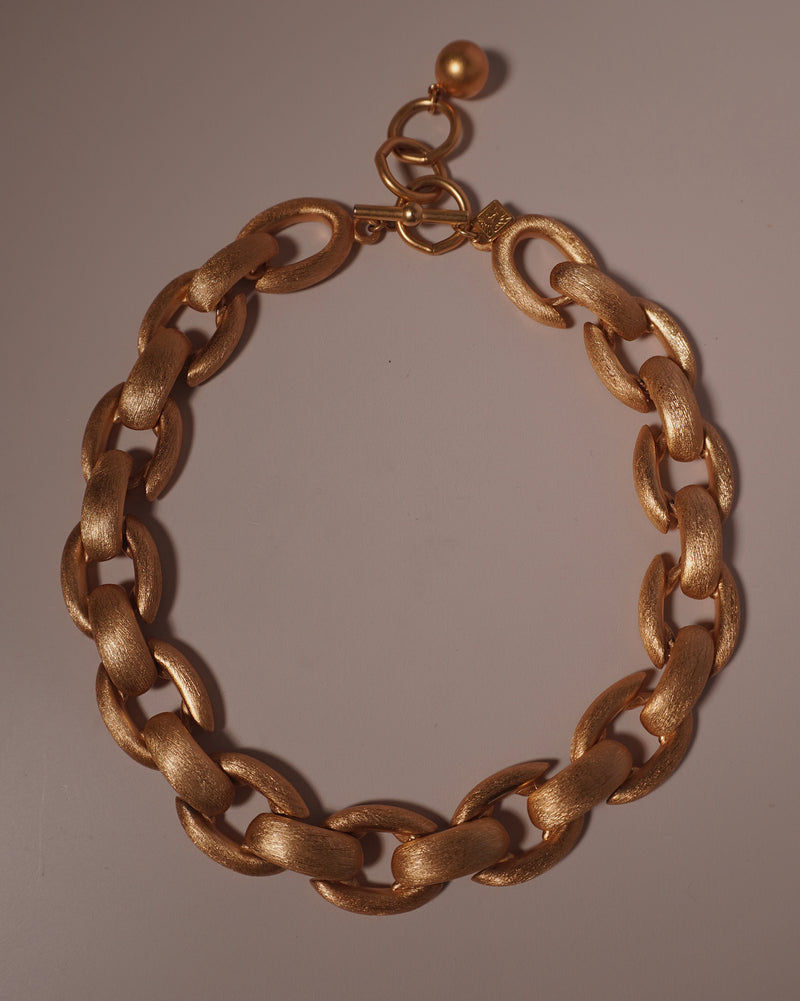 VINTAGE AK TEXTURED LINK NECKLACE