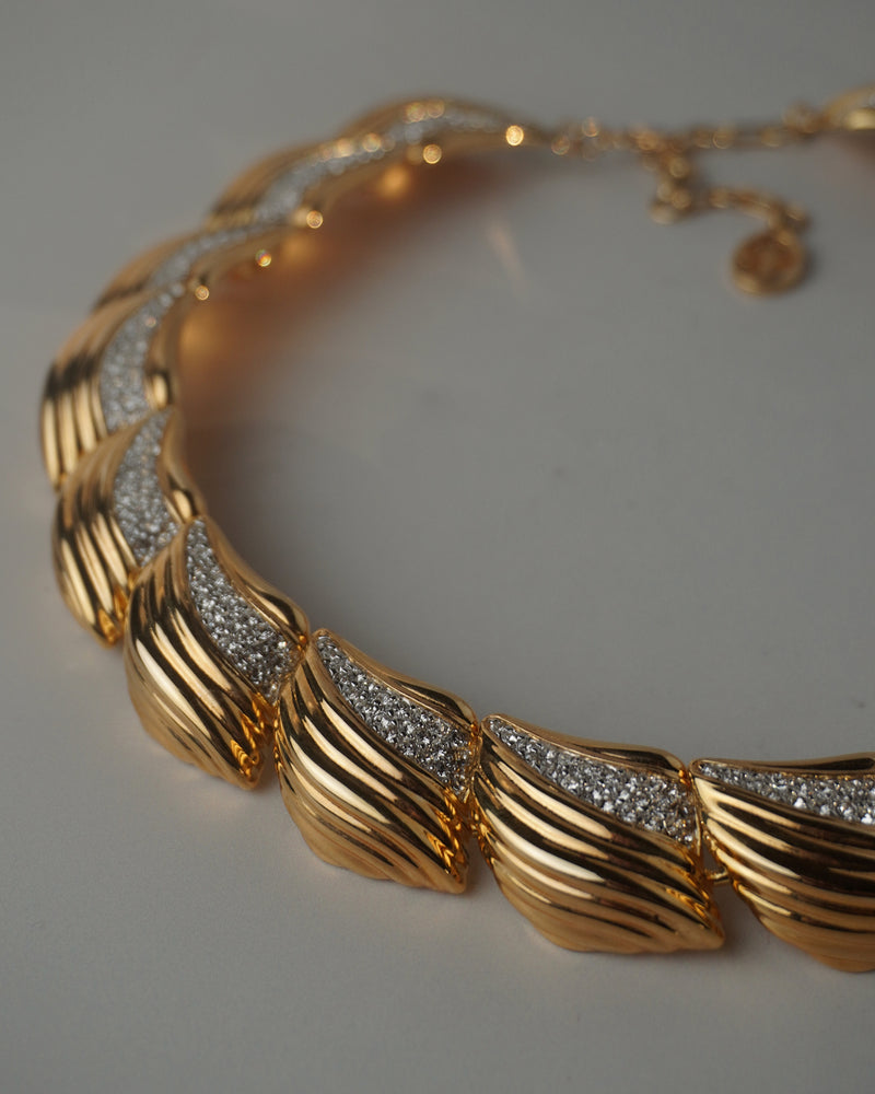 Vintage Art Deco Pave Statement Necklace