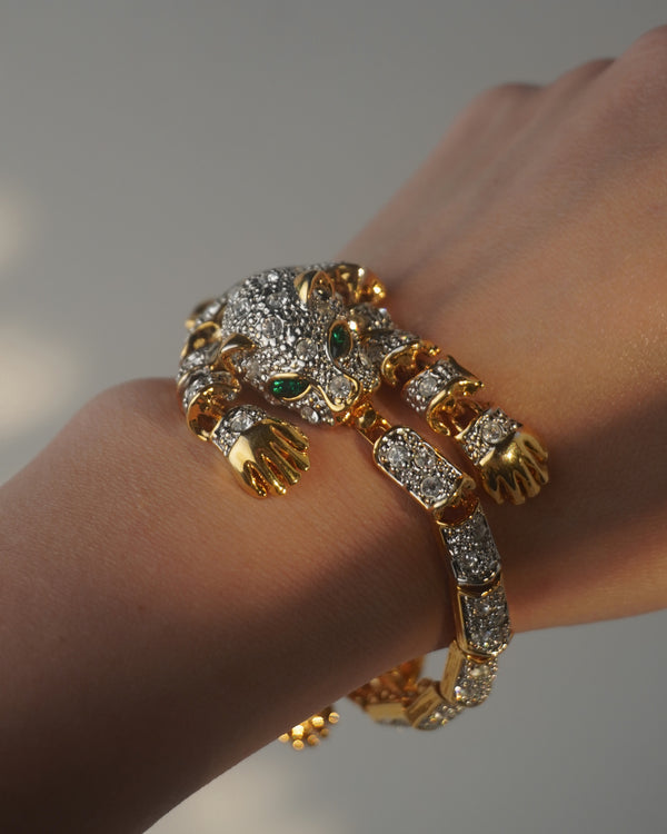 Vintage Articulated Big Cat Bracelet