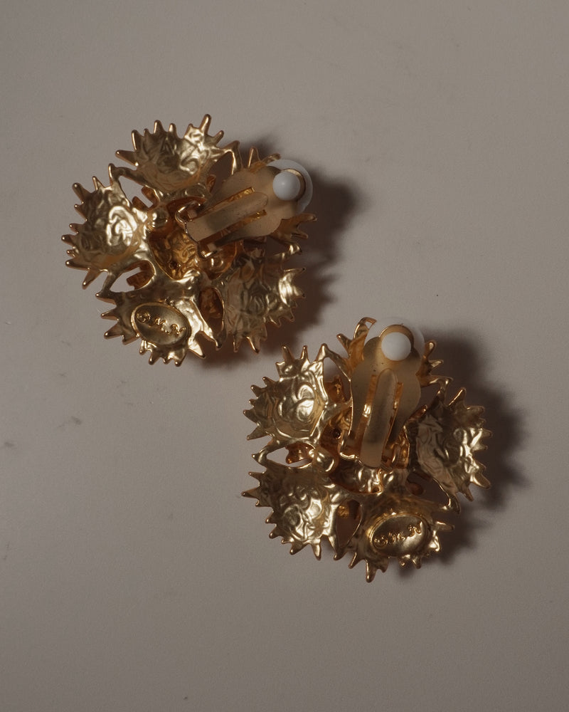 ART NOUVEAU FLORAL CLIP ONS