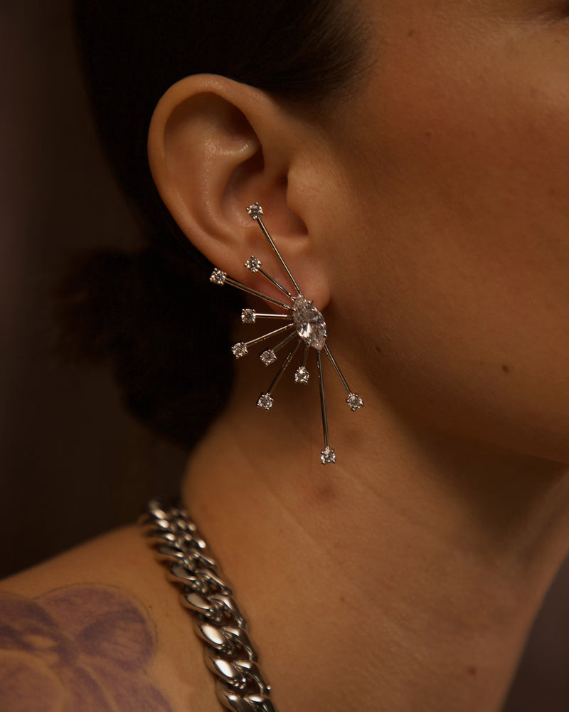 Atomica Earrings (Small/Silver)