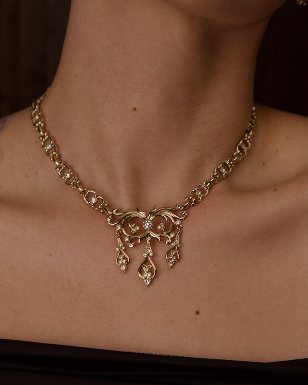 VINTAGE ATTWOOD & SAWYER VICTORIAN REVIVAL NECKLACE