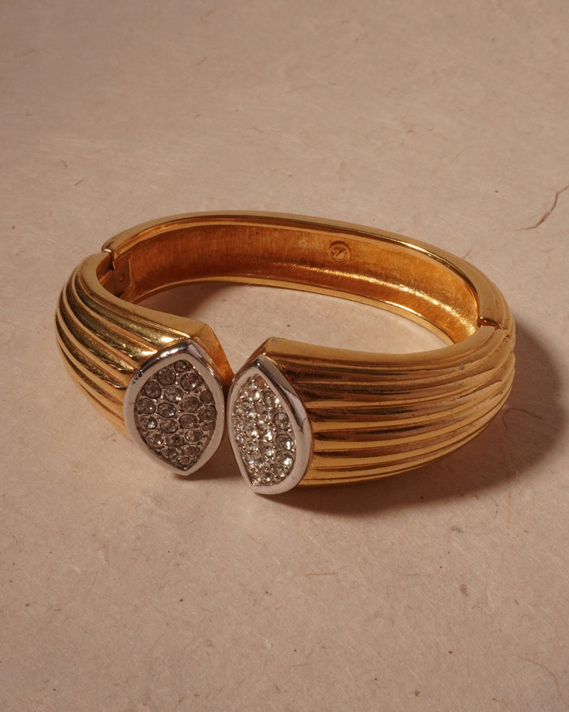 Vintage Art Deco Swan Hinged Bangle