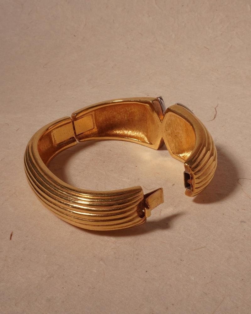 Vintage Art Deco Swan Hinged Bangle