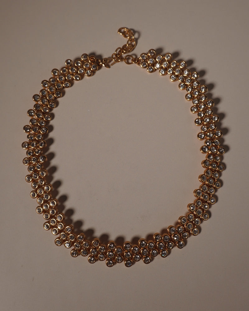 VINTAGE BEZELED MONET STATEMENT NECKLACE