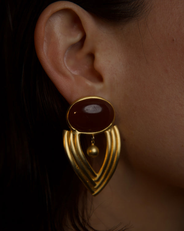 Vintage Brushed Maroon Cab Clip Ons