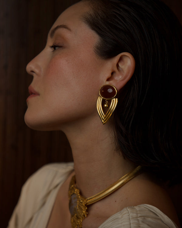 Vintage Brushed Maroon Cab Clip Ons