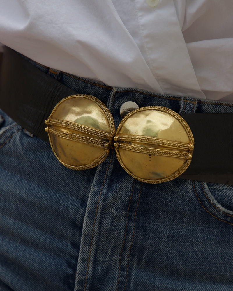 Vintage Brutalist Dome Belt