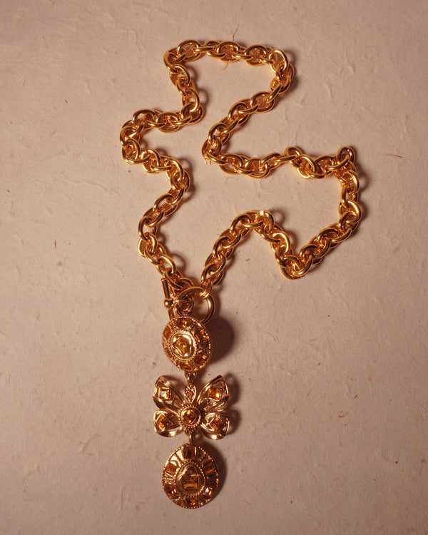 VINTAGE BUTLER & WILSON TOPAZ REMOVABLE PENDANT NECKLACE