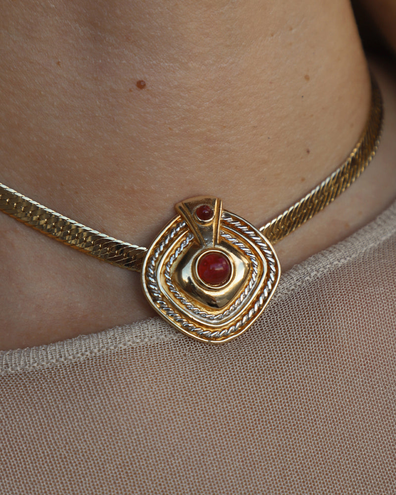 Vintage Byzantine Pendant Choker