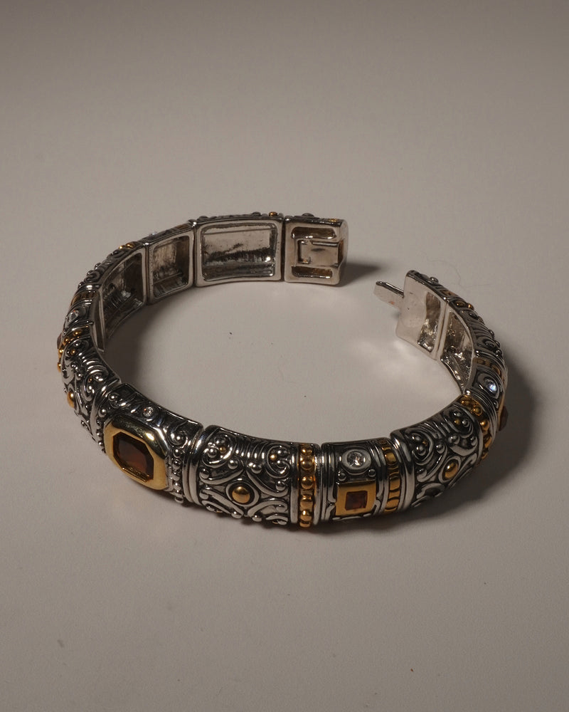 Vintage Byzantine Segmented Bracelet (Topaz)