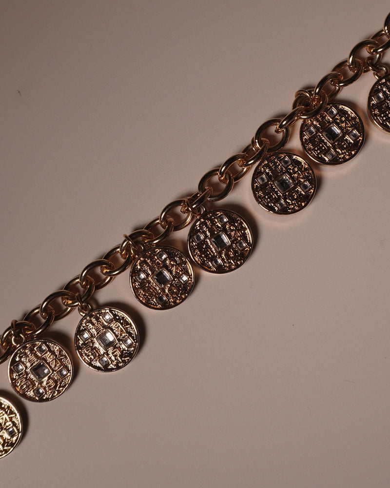 Vintage Chinese Coin Charm Bracelet