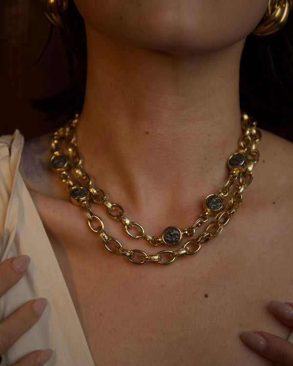 Vintage Chunky Coin Necklace