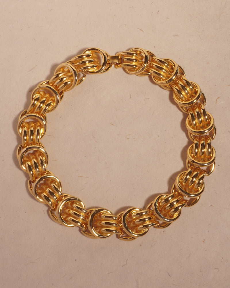 VINTAGE CHUNKY GOLD KNOT NECKLACE