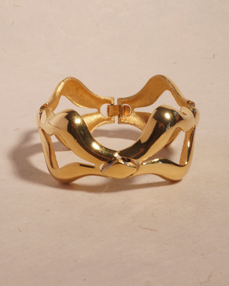 VINTAGE CHUNKY GOLD LINK BRACELET