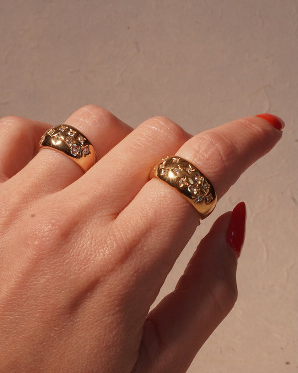 Vintage Chunky Star Set Ring