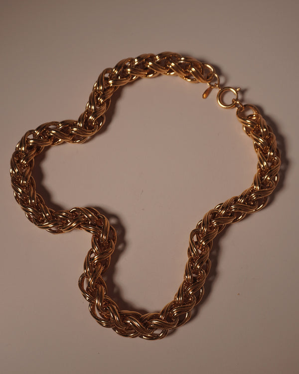 Vintage Chunky Wheat Chain Necklace