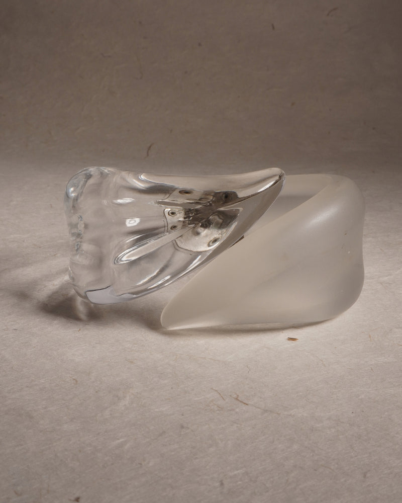 Vintage Clear Lucite Clamp Cuff