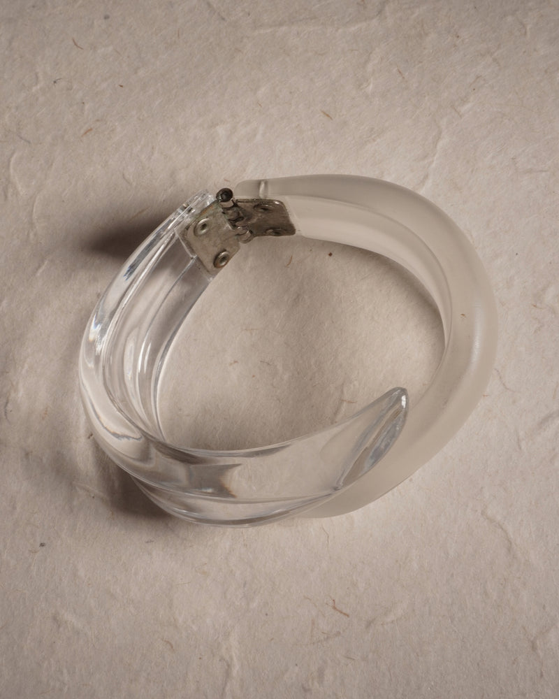 Vintage Clear Lucite Clamp Cuff