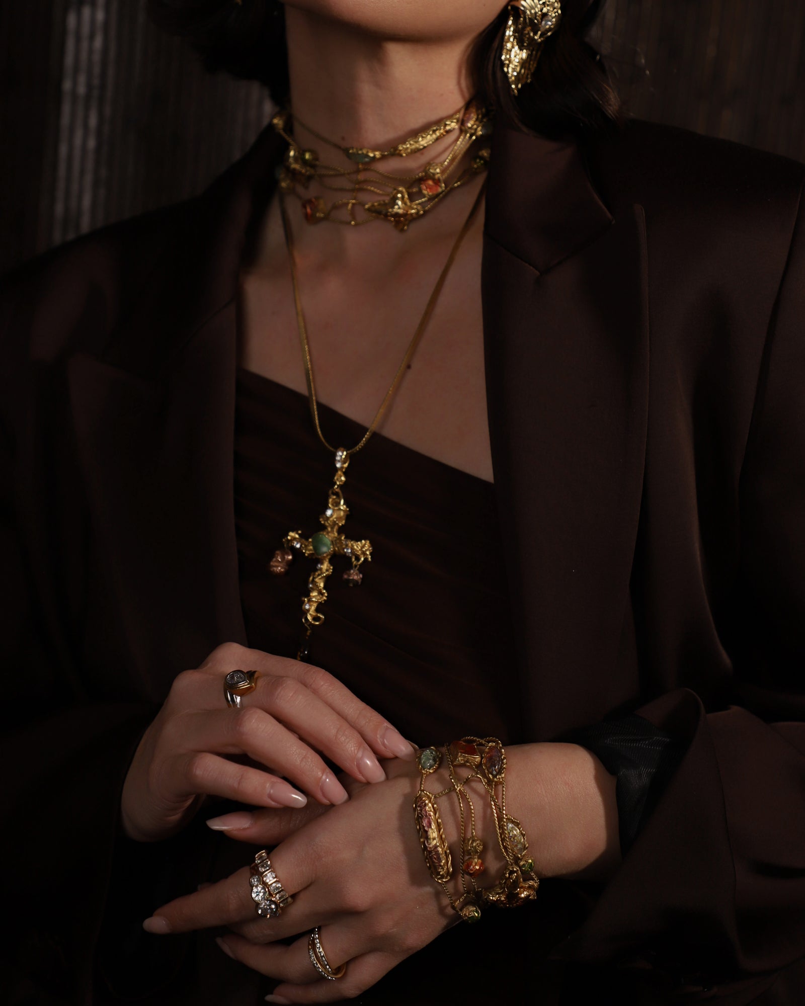 Christian Lacroix ラクロワ　ブレスレット Vintage Christian Lacroix Multi-Strand Abstract Set – Julia Vaughn