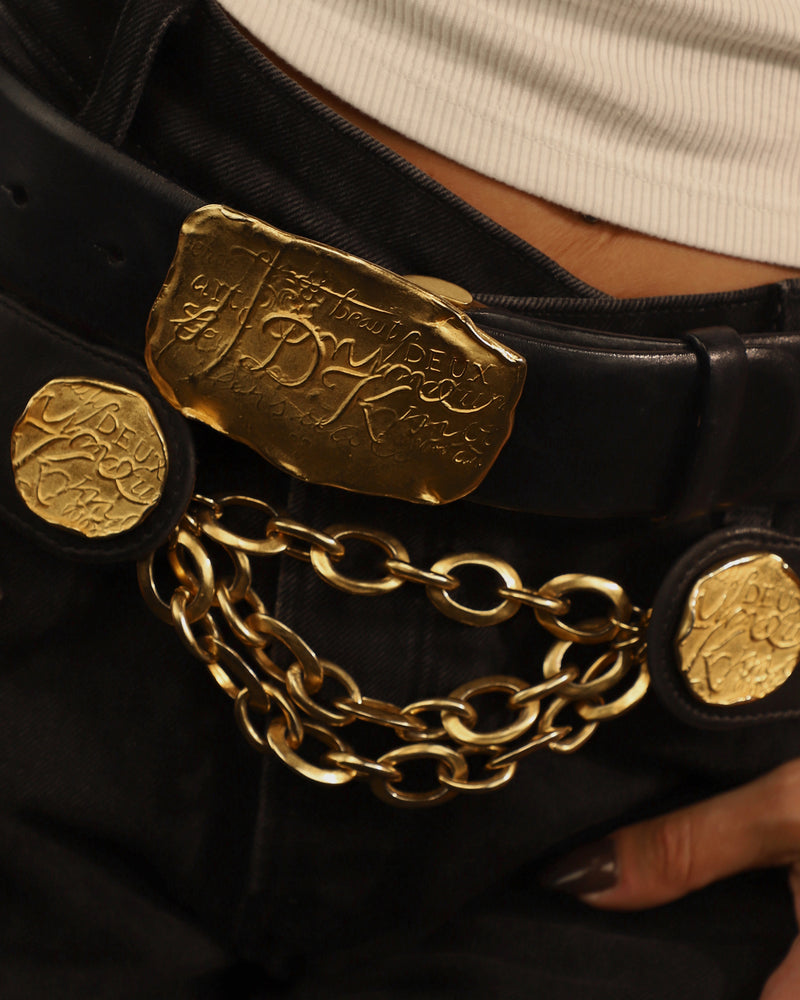 VINTAGE DK CHAIN & MEDALLION BELT