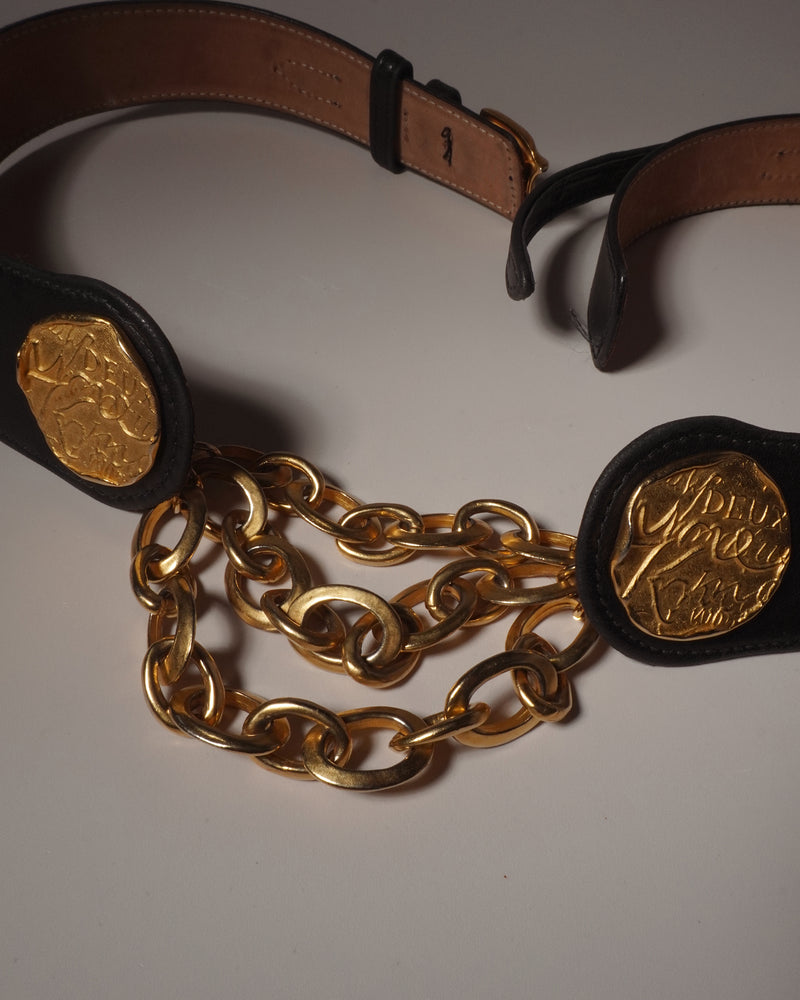 VINTAGE DK CHAIN & MEDALLION BELT