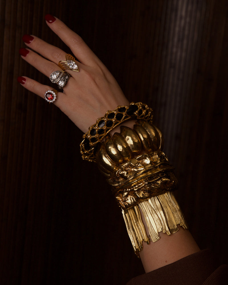 VINTAGE DOLCE VITA MATTE GOLD PANEL BRACELET