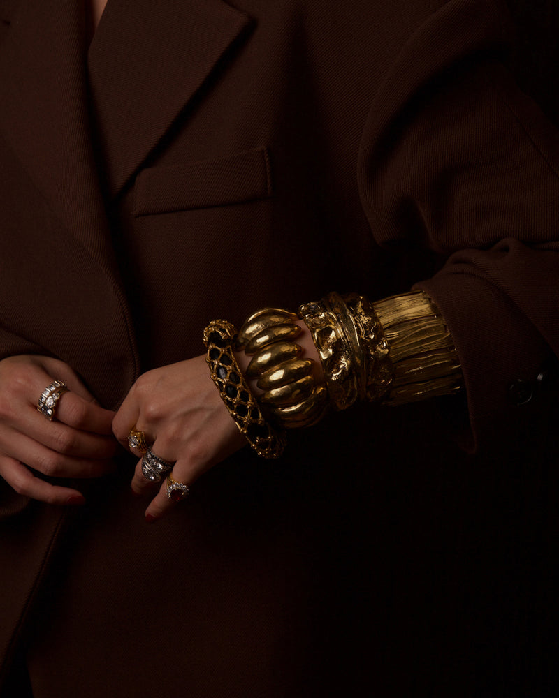 VINTAGE DOLCE VITA MATTE GOLD PANEL BRACELET