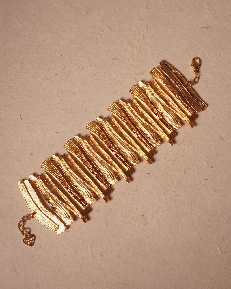 VINTAGE DOLCE VITA MATTE GOLD PANEL BRACELET