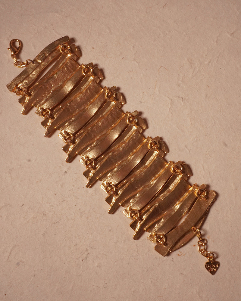 VINTAGE DOLCE VITA MATTE GOLD PANEL BRACELET