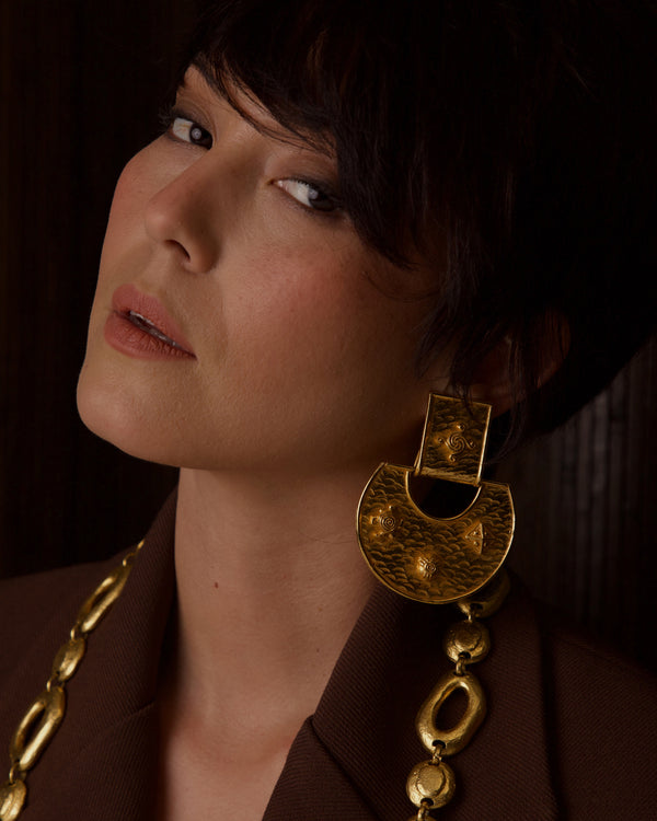 VINTAGE DOMINIQUE AURIENTIS HAMMERED CHARM DOOR KNOCKERS