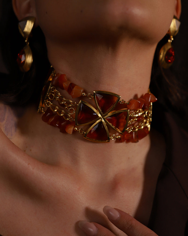 Vintage Dior (by Galliano) Topaz Cross Choker – Julia Vaughn
